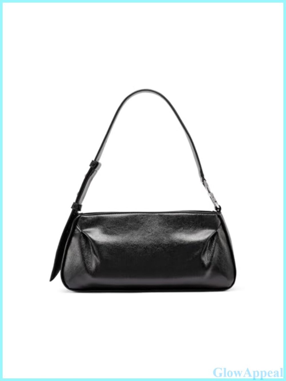 Vegan Leather Top Zip Shoulder Bag Hands Free Business Casual - Picture 2 of 6